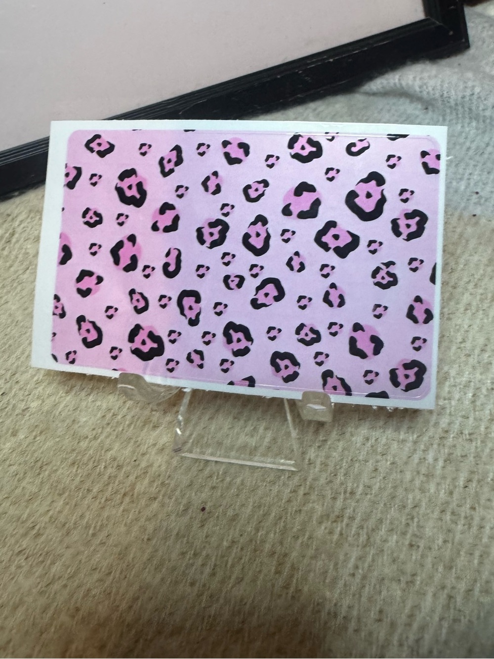 Pink Leopard Print Card Sleeve